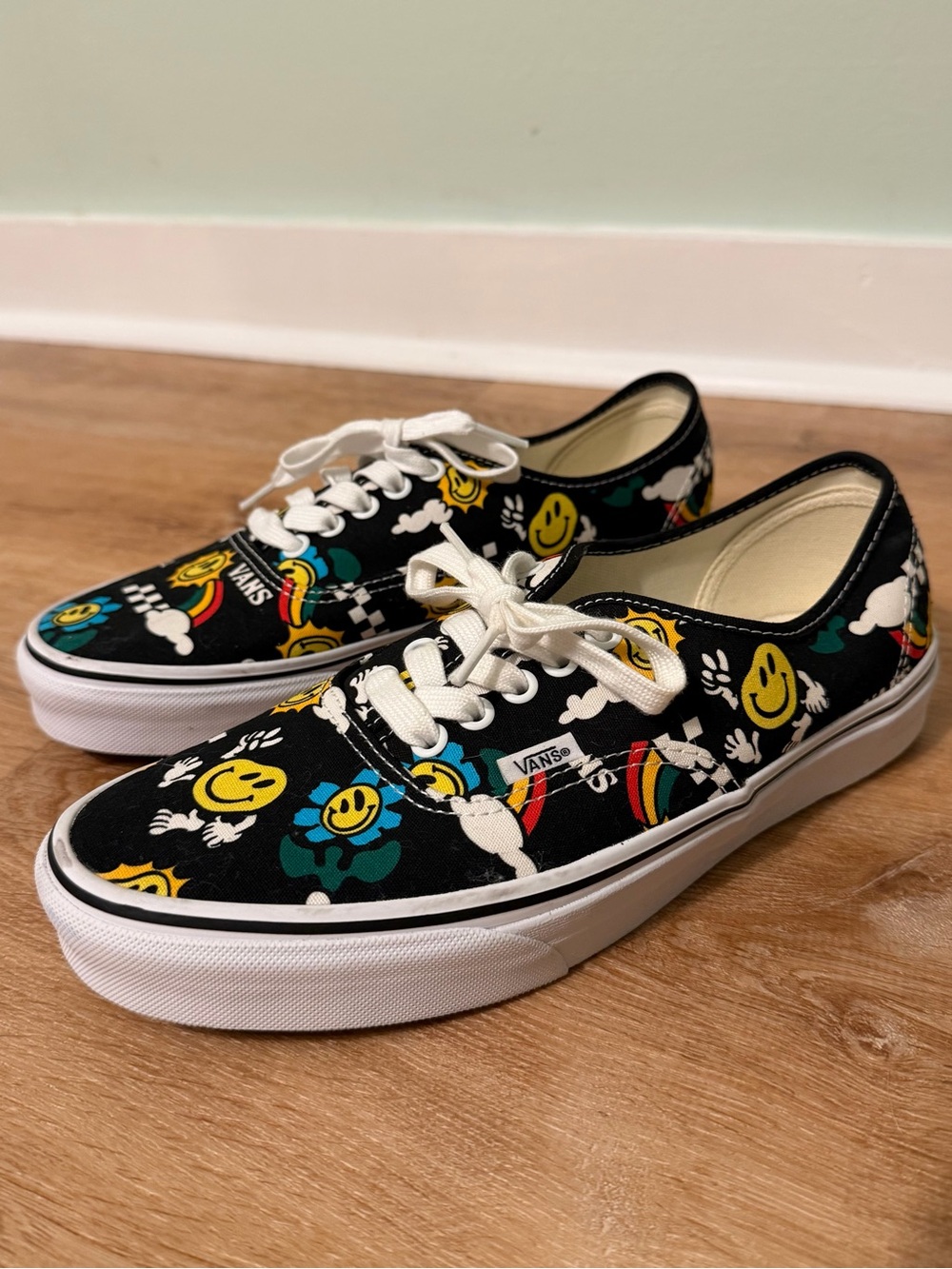 Vans “Better Day” Smiley Rainbow Print Low-Top Sneakers